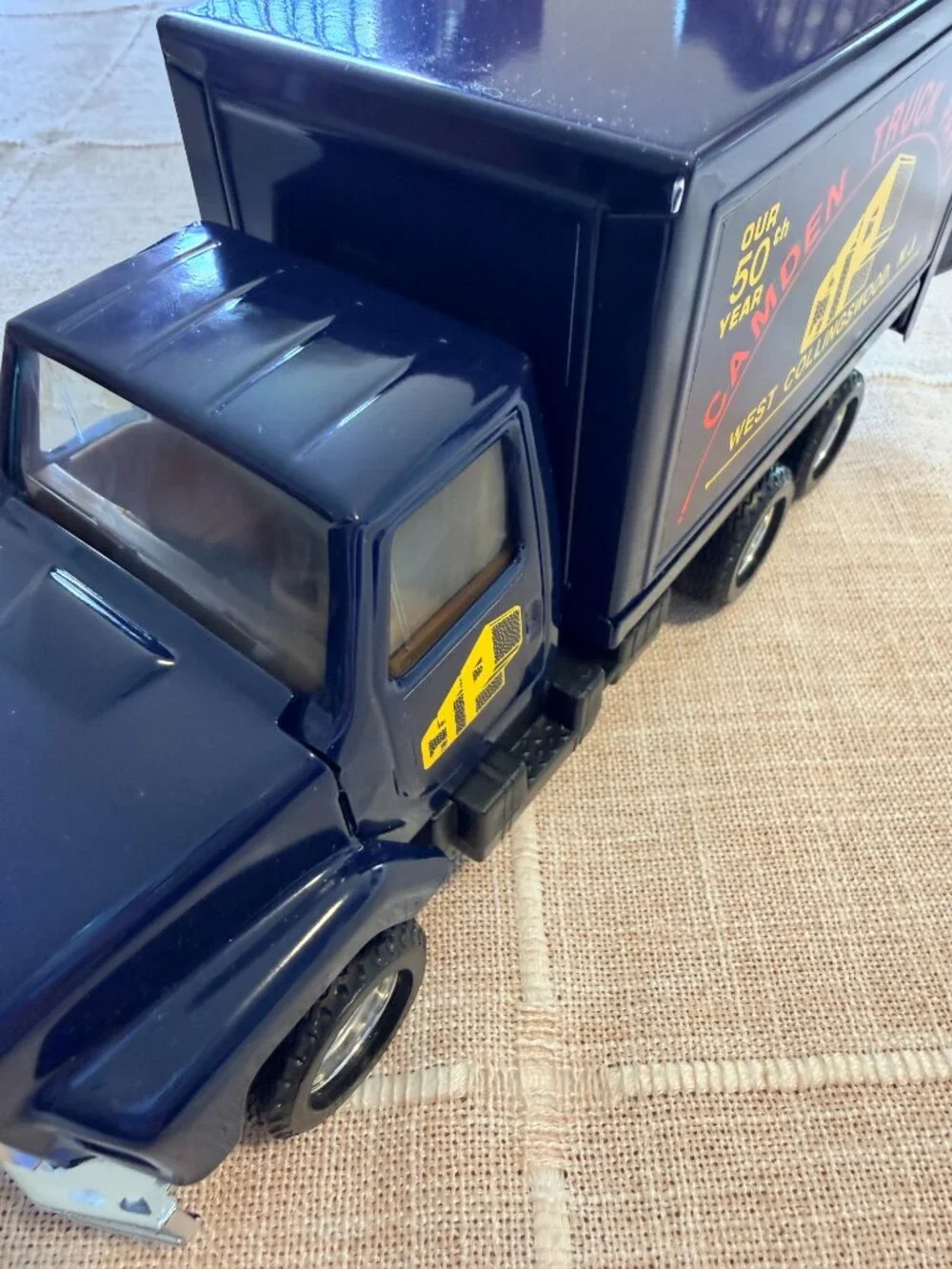 Vintage Pressed Steel 10 Inch Camden Truck Metal Toy 50th Year ST34